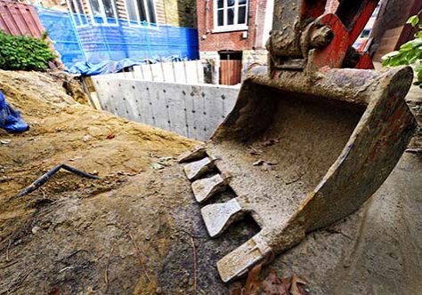 Plant hire for digging foundations of house